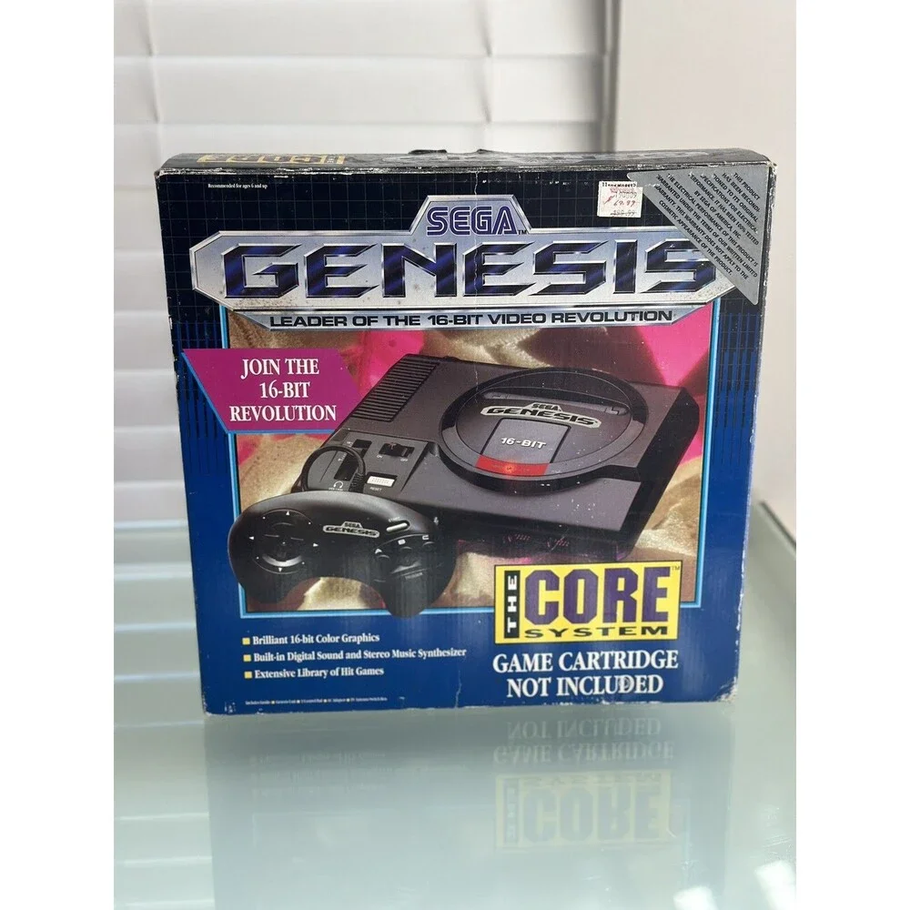 Sega Genesis Core System Console with Box and Manual See Description